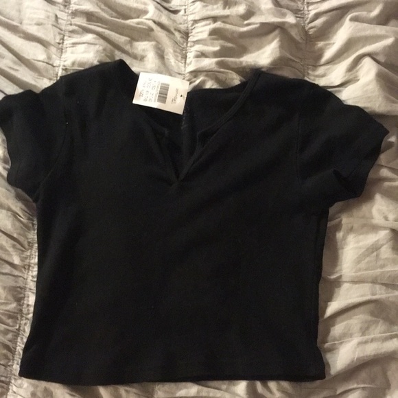 Brandy Melville Tops - BRANDY MELVILLE black crop top